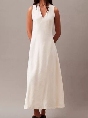 🤍 🦢 NWT- Calvin Klein Women’s Cream A-Line Dress
